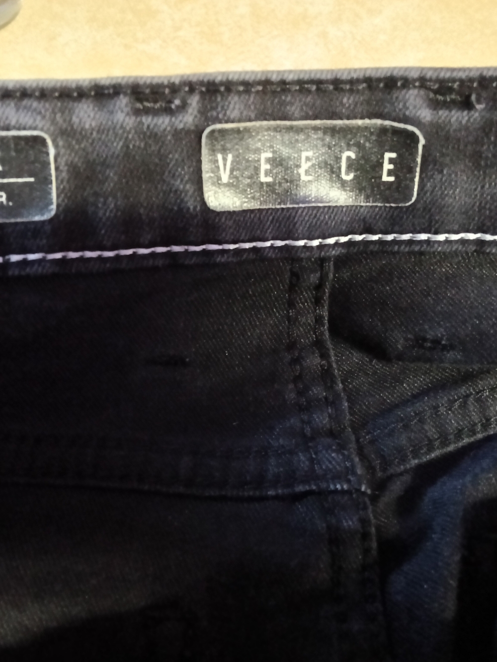 Veece Men's Slim Straight Black Jeans